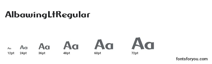 Размеры шрифта AlbawingLtRegular