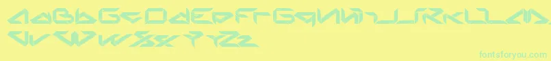 Blade Font – Green Fonts on Yellow Background