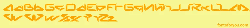 Blade Font – Orange Fonts on Yellow Background