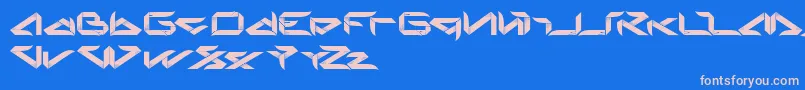 Blade Font – Pink Fonts on Blue Background