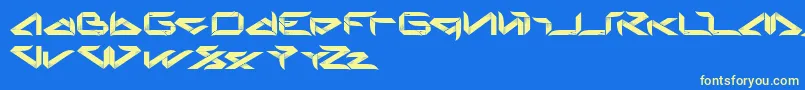 Blade Font – Yellow Fonts on Blue Background