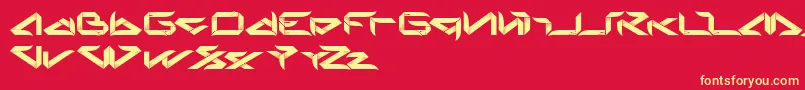フォントBlade – 黄色の文字、赤い背景