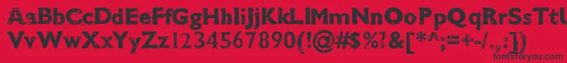 Cmdestroytwo Font – Black Fonts on Red Background