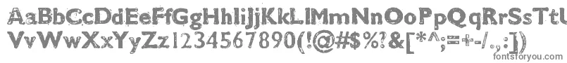 フォントCmdestroytwo – 白い背景に灰色の文字