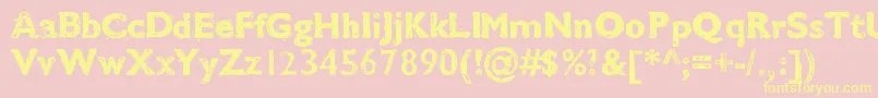 Cmdestroytwo Font – Yellow Fonts on Pink Background