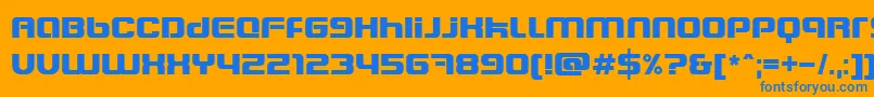 フォントBlasteet – オレンジの背景に青い文字