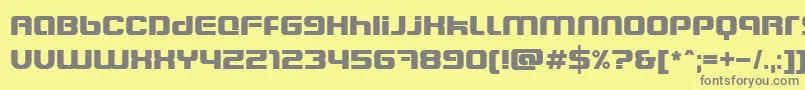 フォントBlasteet – 黄色の背景に灰色の文字