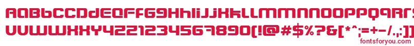 フォントBlasteet – 白い背景に赤い文字