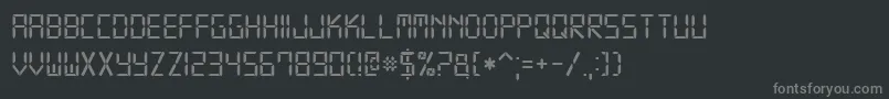 Fonte Digital7 – fontes cinzas em um fundo preto