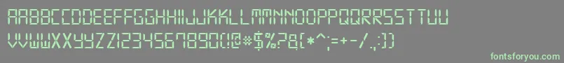 フォントDigital7 – 灰色の背景に緑のフォント