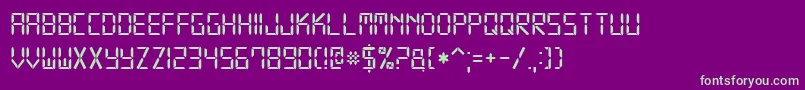 Шрифт Digital7 – зелёные шрифты на фиолетовом фоне