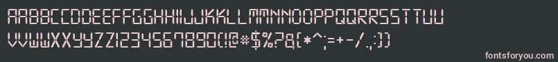 Czcionka Digital7 – różowe czcionki na czarnym tle
