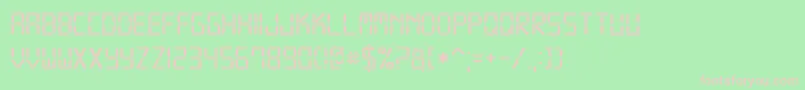 Digital7 Font – Pink Fonts on Green Background