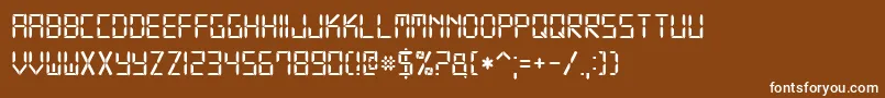 Шрифт Digital7 – белые шрифты на коричневом фоне