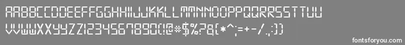 フォントDigital7 – 灰色の背景に白い文字