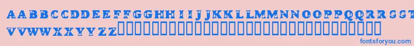 KrADayAtTheZoo Font – Blue Fonts on Pink Background