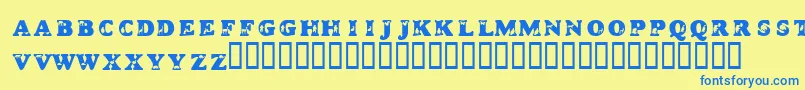 KrADayAtTheZoo Font – Blue Fonts on Yellow Background