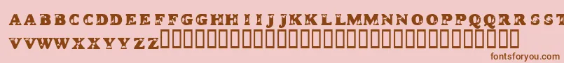 KrADayAtTheZoo Font – Brown Fonts on Pink Background