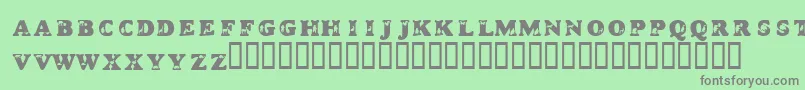 KrADayAtTheZoo Font – Gray Fonts on Green Background