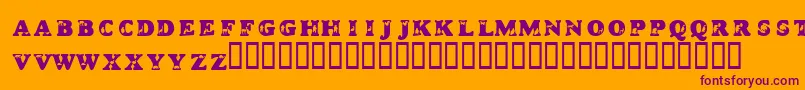 KrADayAtTheZoo Font – Purple Fonts on Orange Background