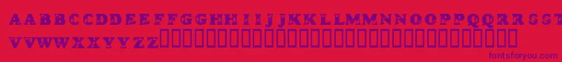 KrADayAtTheZoo Font – Purple Fonts on Red Background