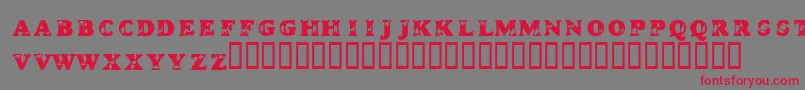 KrADayAtTheZoo Font – Red Fonts on Gray Background