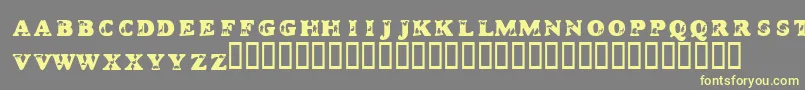 KrADayAtTheZoo Font – Yellow Fonts on Gray Background