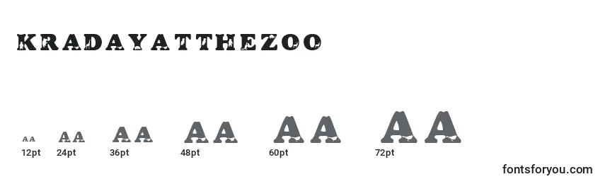 KrADayAtTheZoo Font Sizes