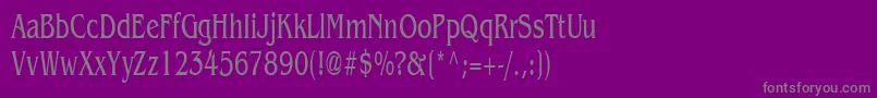 Шрифт Benguiat65nNormal – серые шрифты на фиолетовом фоне