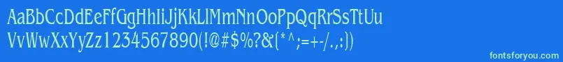 Шрифт Benguiat65nNormal – зелёные шрифты на синем фоне