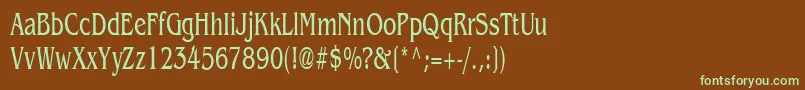 Шрифт Benguiat65nNormal – зелёные шрифты на коричневом фоне