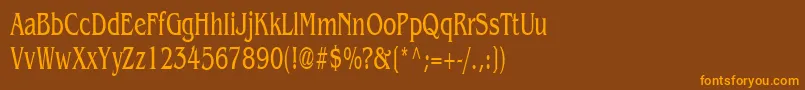 Saiba mais sobre a fonte Benguiat65nNormal Fonte Benguiat65nNormal – fontes laranjas em um fundo marrom