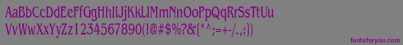 Шрифт Benguiat65nNormal – фиолетовые шрифты на сером фоне