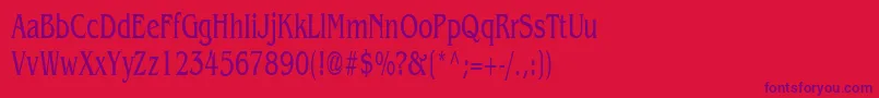 Benguiat65nNormal Font – Purple Fonts on Red Background