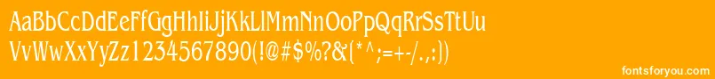 フォントBenguiat65nNormal – オレンジの背景に白い文字