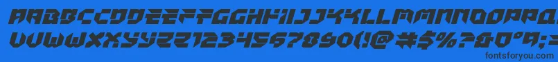 Tokyodrifterexpandital Font – Black Fonts on Blue Background