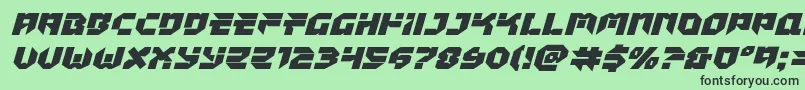 Tokyodrifterexpandital Font – Black Fonts on Green Background