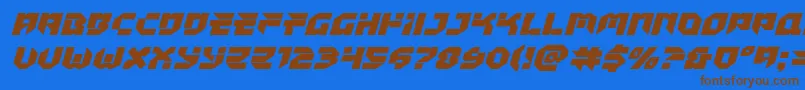More about Tokyodrifterexpandital Font Tokyodrifterexpandital Font – Brown Fonts on Blue Background