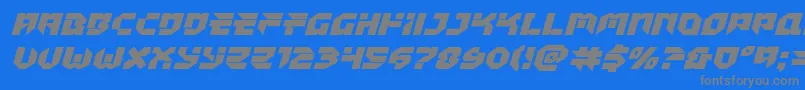 Czcionka Tokyodrifterexpandital – szare czcionki na niebieskim tle