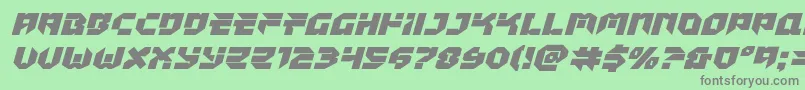 Tokyodrifterexpandital Font – Gray Fonts on Green Background