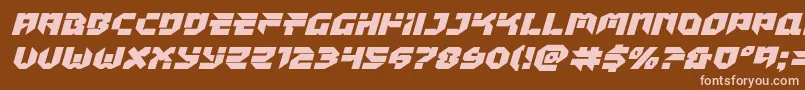 Tokyodrifterexpandital Font – Pink Fonts on Brown Background