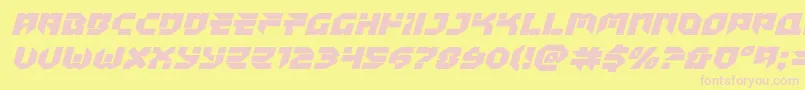 Tokyodrifterexpandital Font – Pink Fonts on Yellow Background