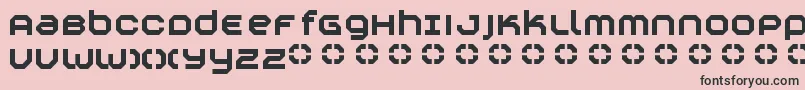 Construktiv-Schriftart – Schwarze Schriften auf rosa Hintergrund