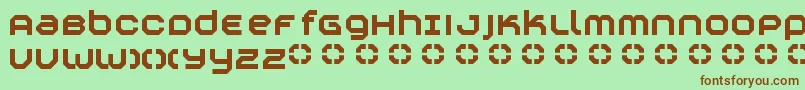 Construktiv Font – Brown Fonts on Green Background