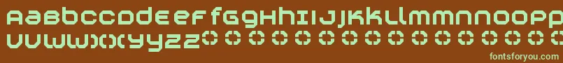 Шрифт Construktiv – зелёные шрифты на коричневом фоне
