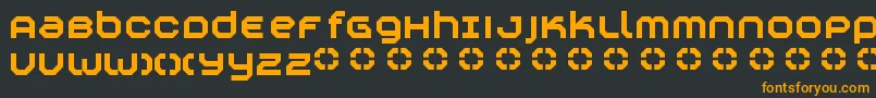 Шрифт Construktiv – оранжевые шрифты на чёрном фоне
