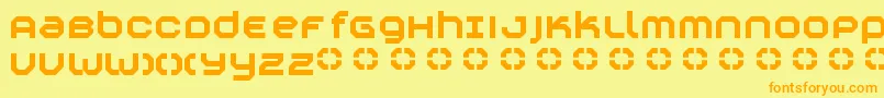 Construktiv Font – Orange Fonts on Yellow Background