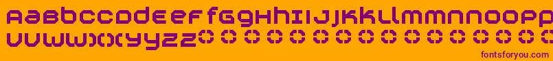 Шрифт Construktiv – фиолетовые шрифты на оранжевом фоне