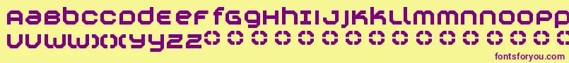 Construktiv Font – Purple Fonts on Yellow Background