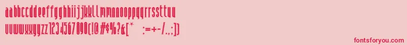 Andironoutlinenf Font – Red Fonts on Pink Background